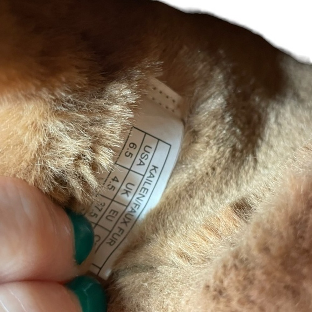 Vionic Womens Kailen Faux Fur Tan Brown Sherpa‎ Mules Slip-On Size 6.5 - Picture 7 of 7